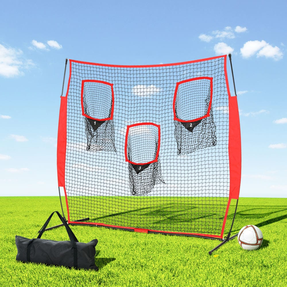 Everfit Sports & Fitness > Ball Sports > Soccer & Soccer Accessories Everfit 1.8m Football Soccer Net Portable Goal Net Training 3 Target Zone