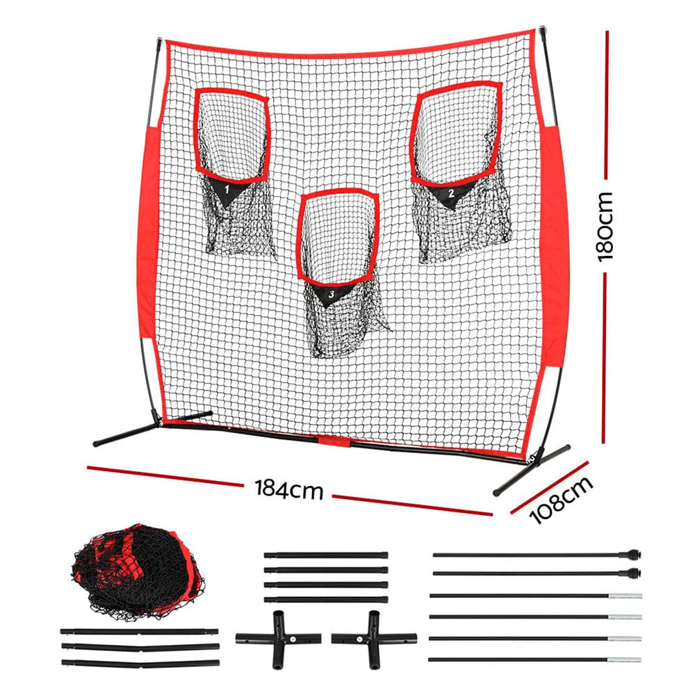 Everfit Sports & Fitness > Ball Sports > Soccer & Soccer Accessories Everfit 1.8m Football Soccer Net Portable Goal Net Training 3 Target Zone