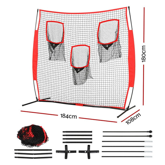 Everfit Sports & Fitness > Ball Sports > Soccer & Soccer Accessories Everfit 1.8m Football Soccer Net Portable Goal Net Training 3 Target Zone