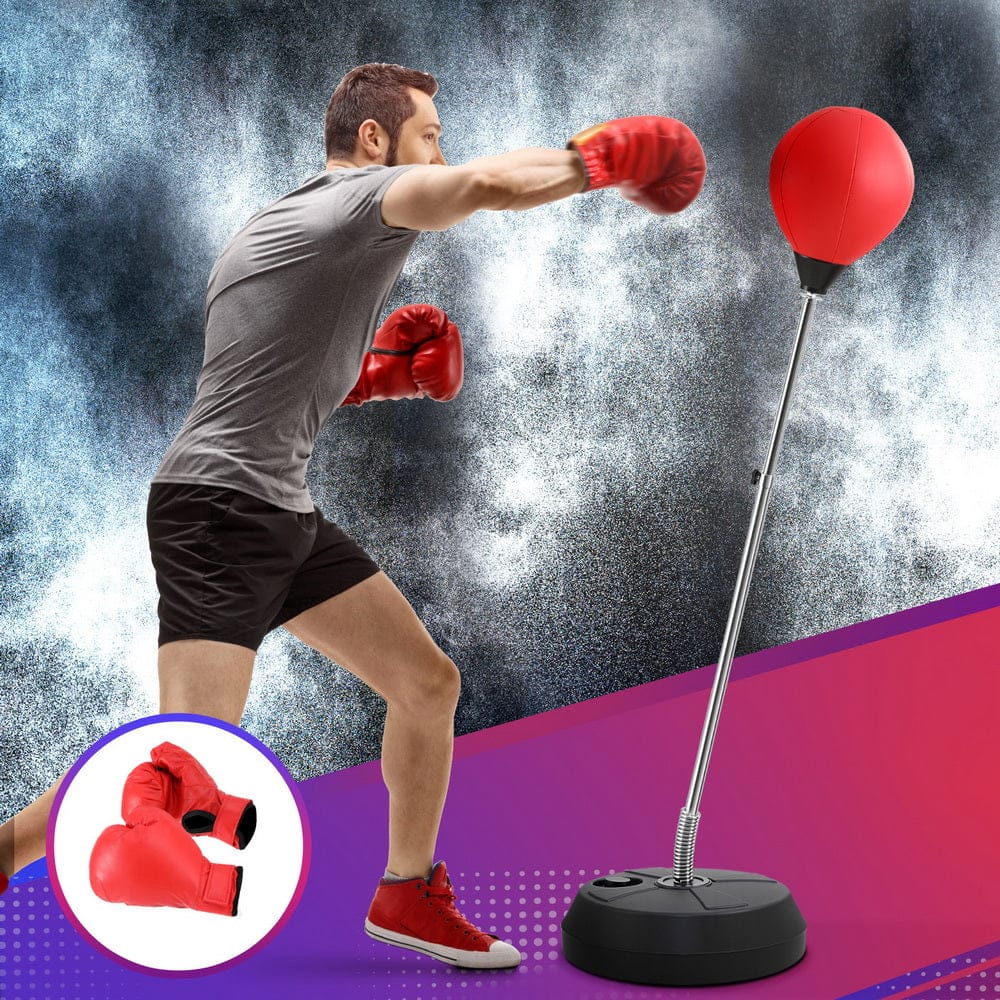 Everfit Sports & Fitness > Exercise, Gym & Fitness > Boxing & Martial Arts Everfit Adult Punching Bag Stand 150cm Adjustable Freestanding with Gloves and Pump