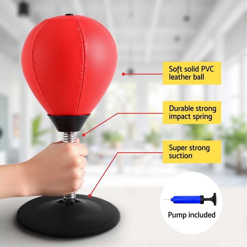 Everfit Sports & Fitness > Exercise, Gym & Fitness > Boxing & Martial Arts Everfit Desktop Punching Boxing Bag Stand Set with Pump Swivel Speed Balls