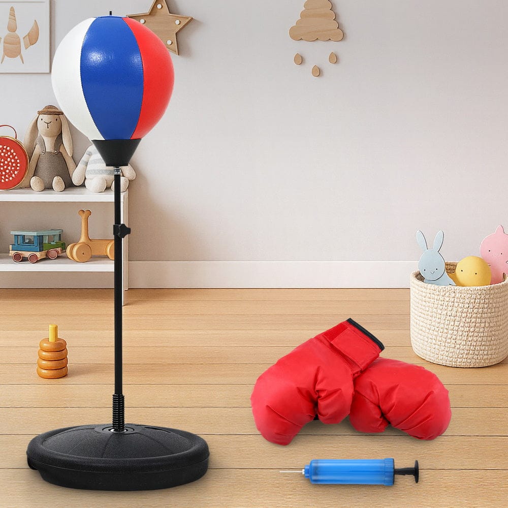 Everfit Sports & Fitness > Exercise, Gym & Fitness > Boxing & Martial Arts Everfit Kids Punching Bag Stand Set Adjustable 76-112cm with Gloves & Pump