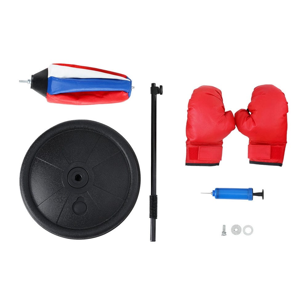 Everfit Sports & Fitness > Exercise, Gym & Fitness > Boxing & Martial Arts Everfit Kids Punching Bag Stand Set Adjustable 76-112cm with Gloves & Pump