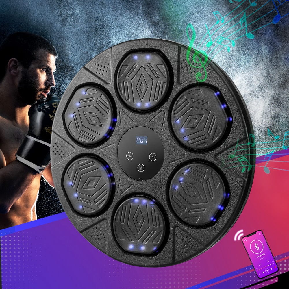 Everfit Sports & Fitness > Exercise, Gym & Fitness > Boxing & Martial Arts Everfit Music Boxing Machine Bluetooth Wall-Mounted Punch Target with LED Display & Gloves