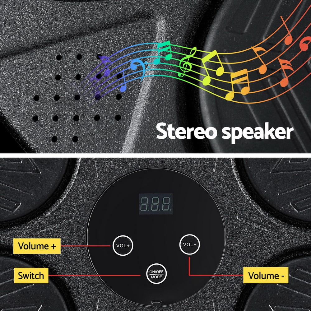 Everfit Sports & Fitness > Exercise, Gym & Fitness > Boxing & Martial Arts Everfit Music Boxing Machine Bluetooth Wall-Mounted Punch Target with LED Display & Gloves