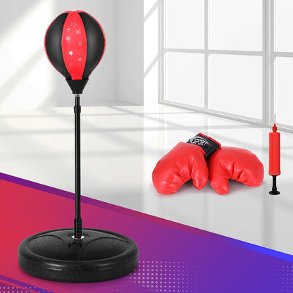 Everfit Sports & Fitness > Exercise, Gym & Fitness > Boxing & Martial Arts Everfit Punching Boxing Bag Stand Set Gloves with Pump Height Adjustable