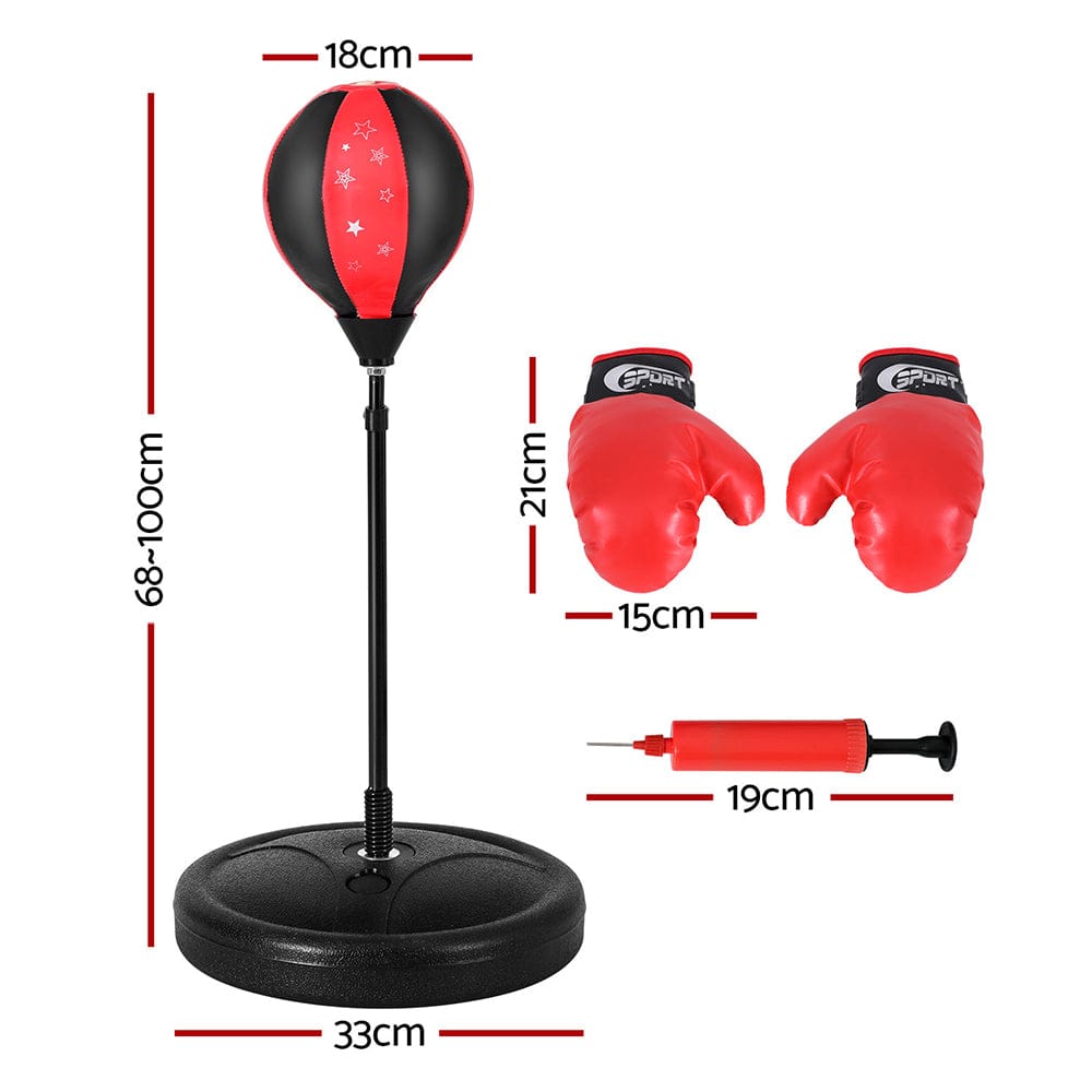 Everfit Sports & Fitness > Exercise, Gym & Fitness > Boxing & Martial Arts Everfit Punching Boxing Bag Stand Set Gloves with Pump Height Adjustable