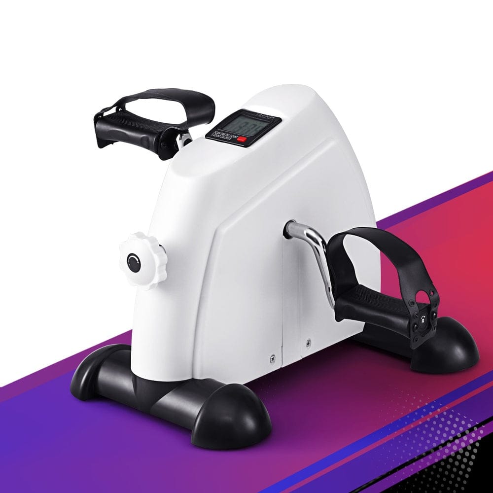 Everfit Sports & Fitness > Exercise, Gym & Fitness > Exercise Bikes Everfit Pedal Exerciser Mini Exercise Bike Cross Trainer Under Desk Bike White