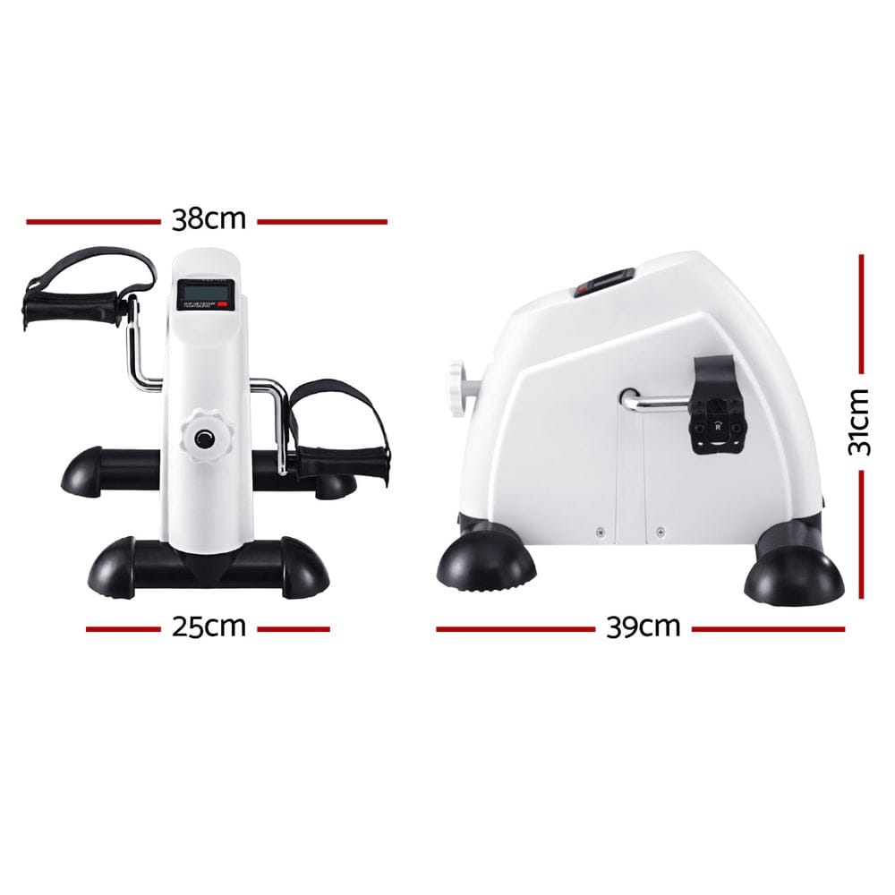 Everfit Sports & Fitness > Exercise, Gym & Fitness > Exercise Bikes Everfit Pedal Exerciser Mini Exercise Bike Cross Trainer Under Desk Bike White