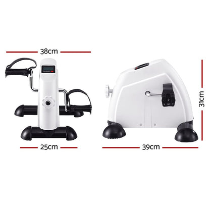 Everfit Sports & Fitness > Exercise, Gym & Fitness > Exercise Bikes Everfit Pedal Exerciser Mini Exercise Bike Cross Trainer Under Desk Bike White