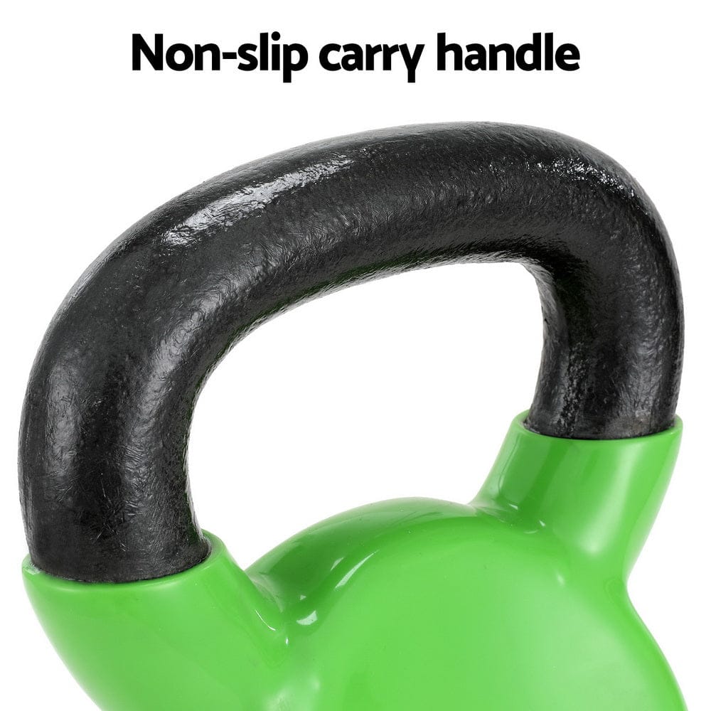 Everfit Sports & Fitness > Exercise, Gym & Fitness > Free Weights Everfit 8kg Kettlebell Set Weightlifting Bench Dumbbells Kettle Bell Gym Home