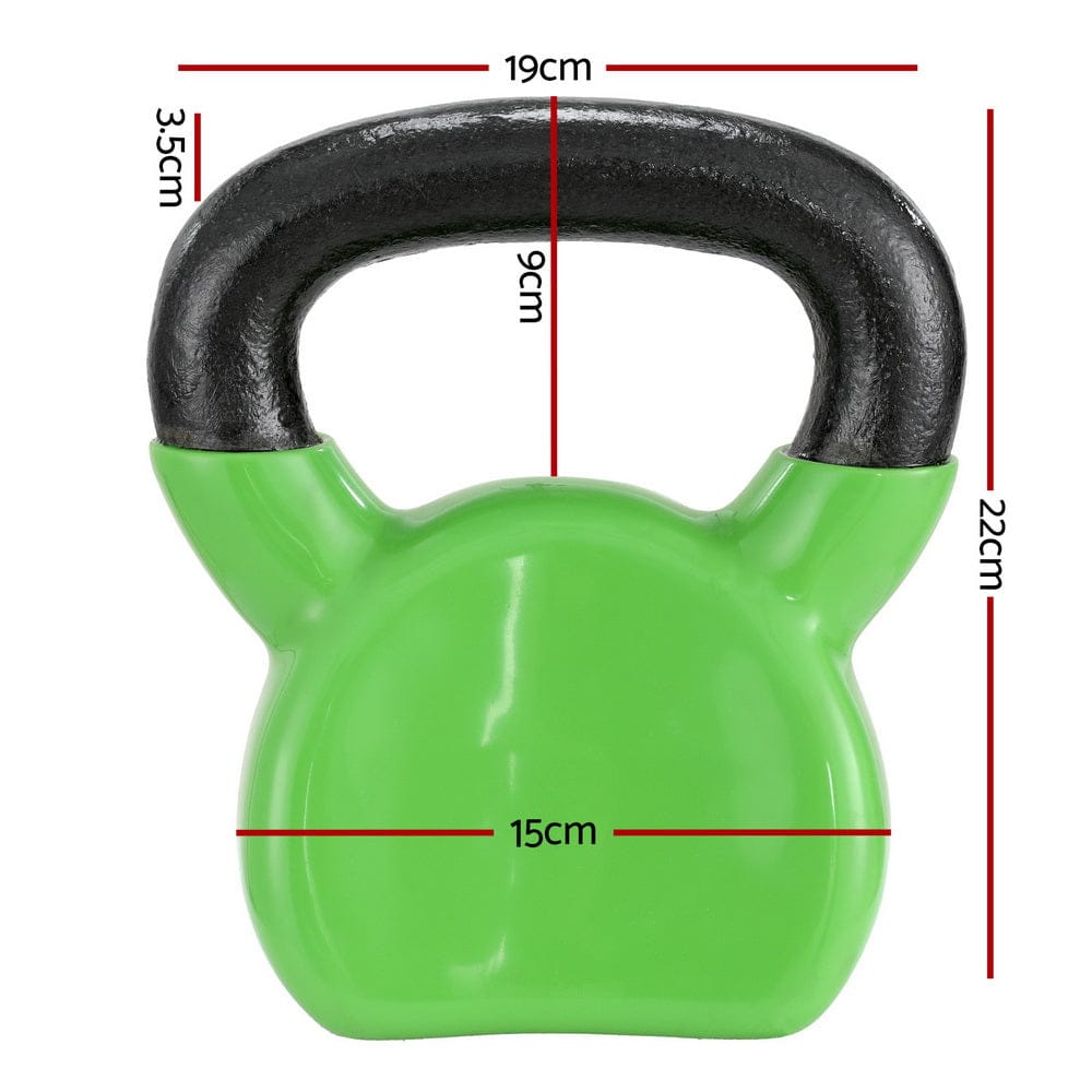 Everfit Sports & Fitness > Exercise, Gym & Fitness > Free Weights Everfit 8kg Kettlebell Set Weightlifting Bench Dumbbells Kettle Bell Gym Home