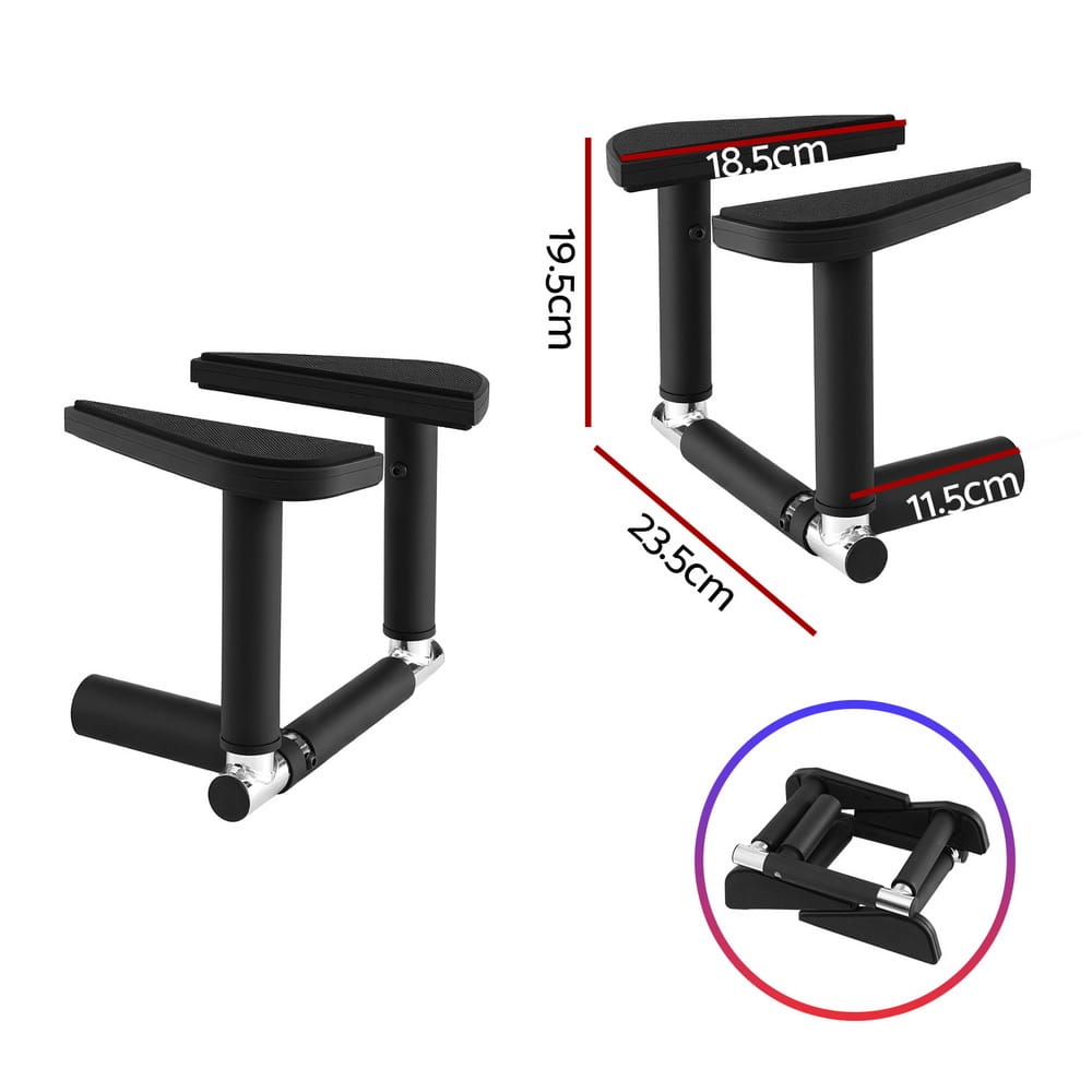 Everfit Sports & Fitness > Exercise, Gym & Fitness > Free Weights Everfit Pull Up Bar Chin Up Grips Foldable Doorway Gym Portable Black