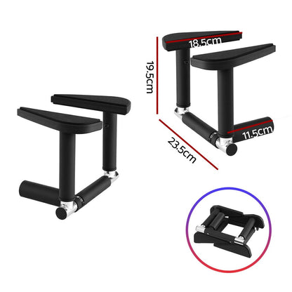 Everfit Sports & Fitness > Exercise, Gym & Fitness > Free Weights Everfit Pull Up Bar Chin Up Grips Foldable Doorway Gym Portable Black