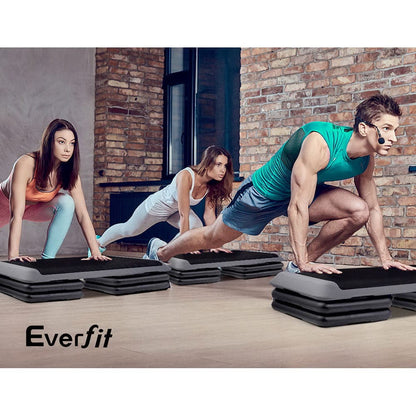 Everfit Sports & Fitness > Exercise, Gym & Fitness > Gym & Training Step Everfit 2X Aerobic Step Riser Exercise Stepper Block Gym Home Fitness