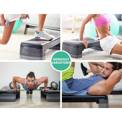 Everfit Sports & Fitness > Exercise, Gym & Fitness > Gym & Training Step Everfit 3 Level Aerobic Step Exercise Stepper 78cm Gym Home Fitness