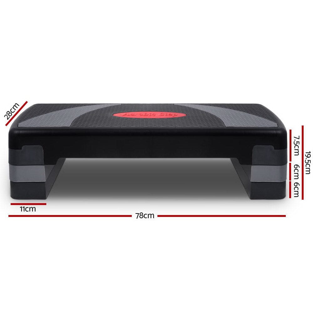 Everfit Sports & Fitness > Exercise, Gym & Fitness > Gym & Training Step Everfit 3 Level Aerobic Step Exercise Stepper 78cm Gym Home Fitness