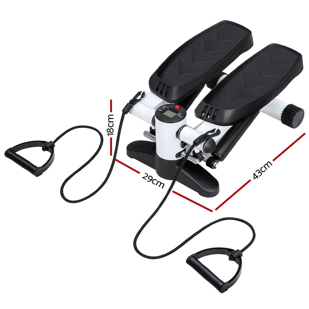 Everfit Sports & Fitness > Exercise, Gym & Fitness > Gym & Training Step Everfit Mini Stepper with Resistance Rope Aerobic Trainer 150KG White