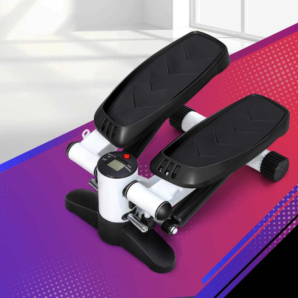 Everfit Sports & Fitness > Exercise, Gym & Fitness > Gym & Training Step Everfit Mini Stepper with Resistance Rope Aerobic Trainer 150KG White