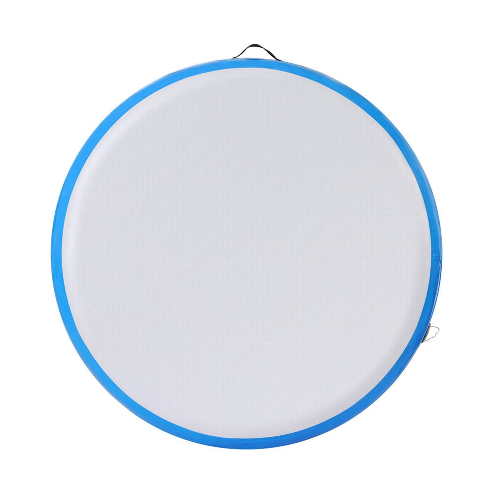 Everfit Sports & Fitness > Exercise, Gym & Fitness > Gymnastics Everfit 1m Air Track Spot Inflatable Gymnastics Tumbling Mat Round Blue
