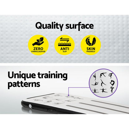 Everfit Sports & Fitness > Exercise, Gym & Fitness > Gymnastics Everfit 3M Air Track Gymnastics Tumbling Mat Exercise Cheerleading Unique Black