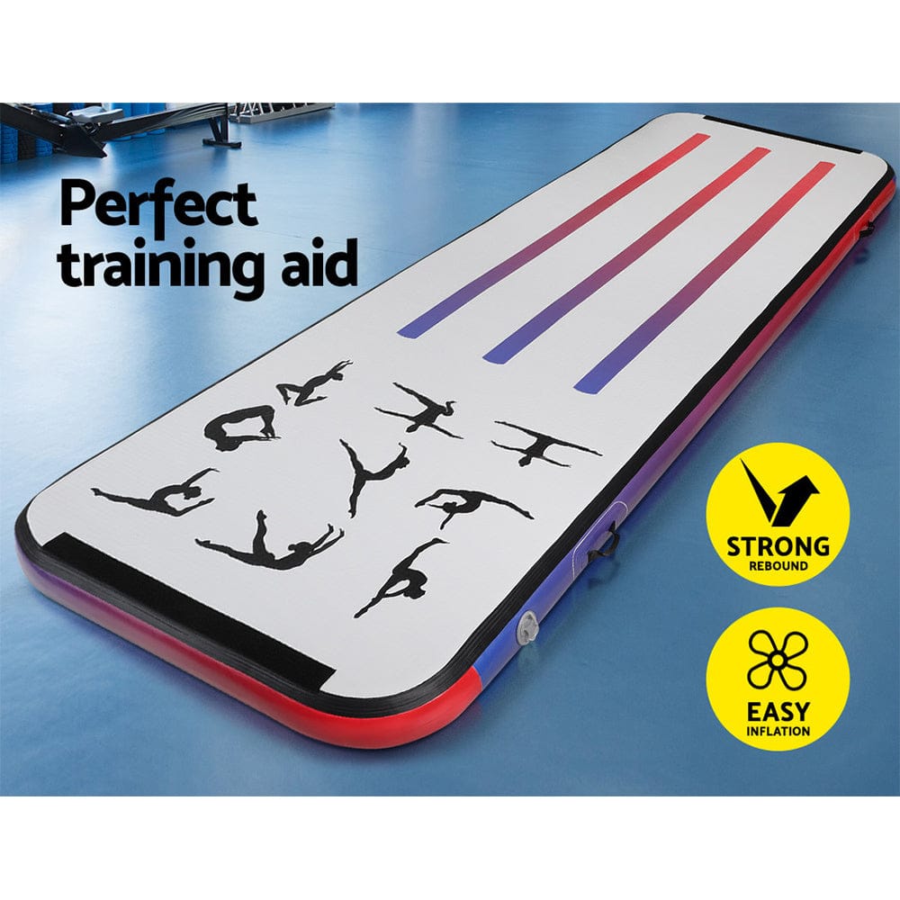 Everfit Sports & Fitness > Exercise, Gym & Fitness > Gymnastics Everfit 3M Air Track Gymnastics Tumbling Mat Exercise Cheerleading Unique Style