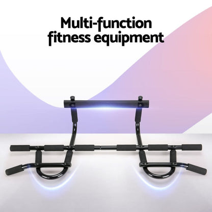 Everfit Sports & Fitness > Exercise, Gym & Fitness > Gymnastics Everfit Pull Up Bar 104CM Doorway Chin Up Horizontal Bar Gym