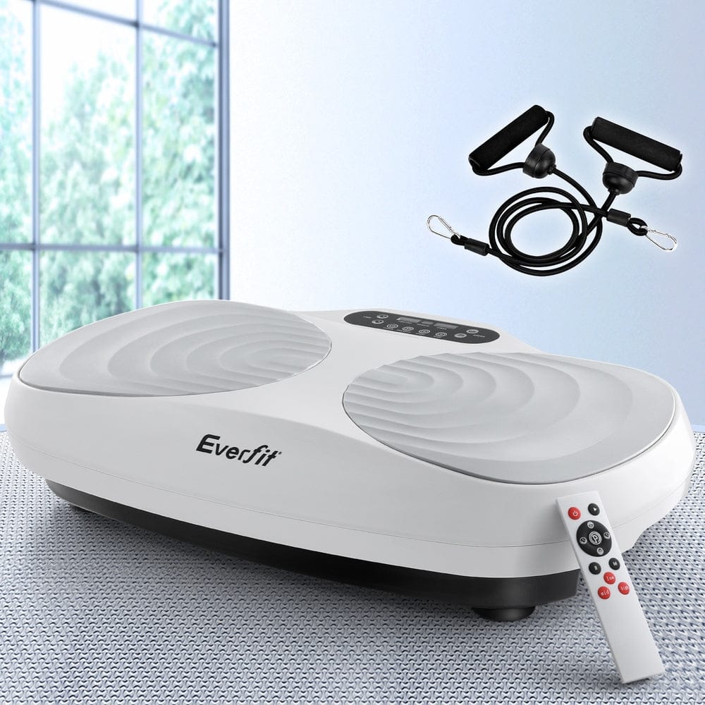 Everfit Sports & Fitness > Exercise, Gym & Fitness > Vibration Exercise Machines Everfit Vibration Machine Vertical Rhythm Platform Resistance Rope Home Workout