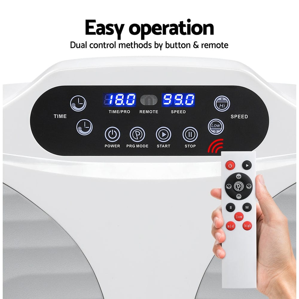Everfit Sports & Fitness > Exercise, Gym & Fitness > Vibration Exercise Machines Everfit Vibration Machine Vertical Rhythm Platform Resistance Rope Home Workout
