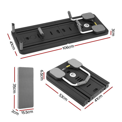 Everfit Sports & Fitness > Exercise, Gym & Fitness > Yoga & Pilates Everfit Pilates Board Foldable Reformer Multi Functional Exercise Trainer Black