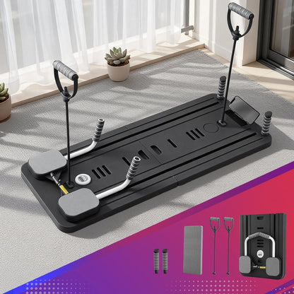 Everfit Sports & Fitness > Exercise, Gym & Fitness > Yoga & Pilates Everfit Pilates Board Foldable Reformer Multi Functional Exercise Trainer Black