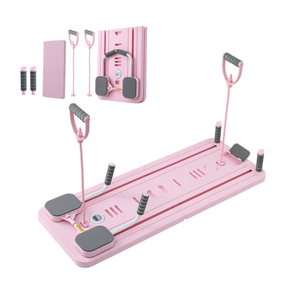 Everfit Sports & Fitness > Exercise, Gym & Fitness > Yoga & Pilates Everfit Pilates Board Foldable Reformer Multi Functional Exercise Trainer Pink