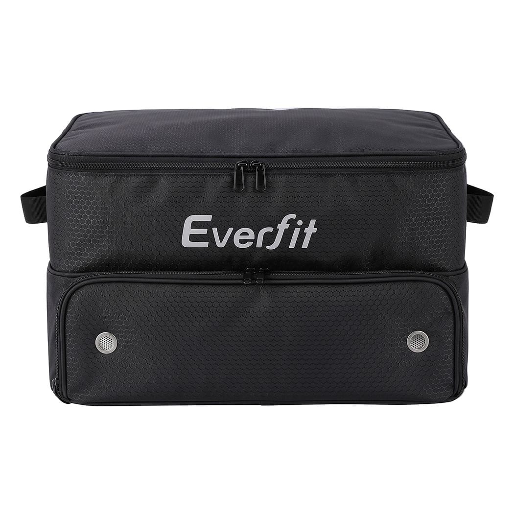 Everfit Sports & Fitness > Golf > Golf Accessories Everfit 2-Tier Car Boot Organiser Storage Bag Trunk Organiser with Ventilated Compartment Black