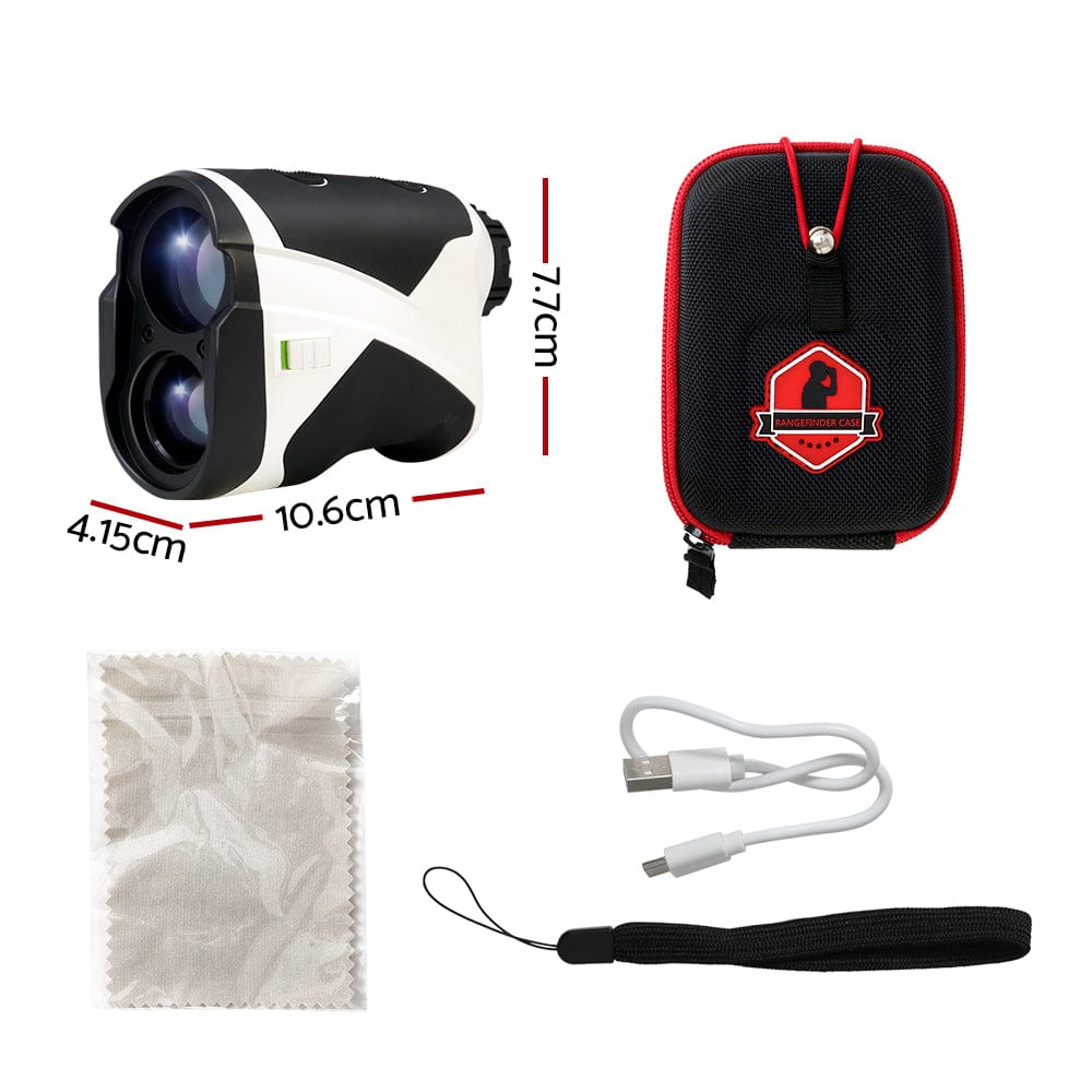 Everfit Sports & Fitness > Golf > Golf Accessories Everfit 700M Golf Rangefinder Slope On/Off Vibration Alert Black