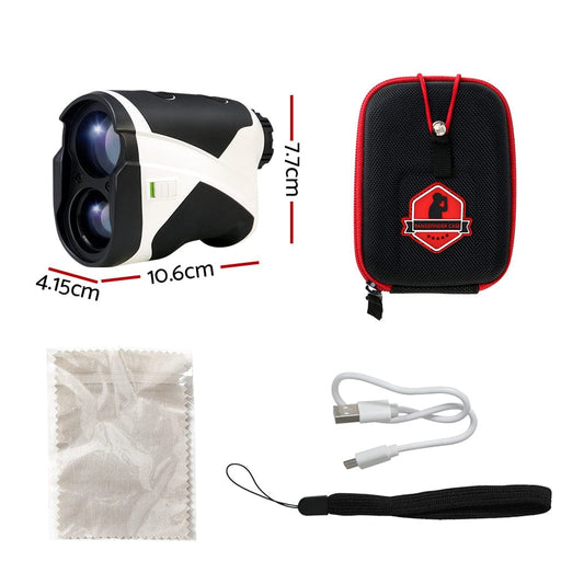 Everfit Sports & Fitness > Golf > Golf Accessories Everfit 700M Golf Rangefinder Slope On/Off Vibration Alert Black