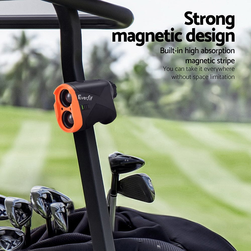 Everfit Sports & Fitness > Golf > Golf Accessories Everfit 700M Golf Rangefinder Slope On/Off Vibration Alert Orange
