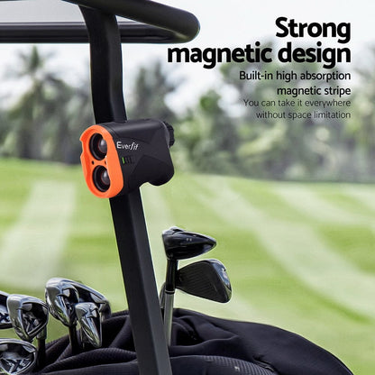 Everfit Sports & Fitness > Golf > Golf Accessories Everfit 700M Golf Rangefinder Slope On/Off Vibration Alert Orange