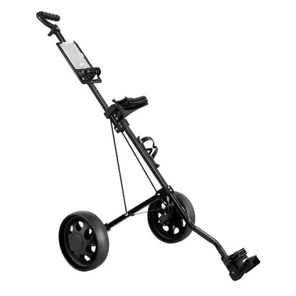 Everfit Sports & Fitness > Golf > Golf Accessories Everfit Golf Buggy Quick Folding Trolley Golf Cart Trolley 2 Wheels Cup Holder