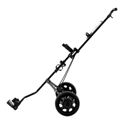 Everfit Sports & Fitness > Golf > Golf Accessories Everfit Golf Buggy Quick Folding Trolley Golf Cart Trolley 2 Wheels Cup Holder