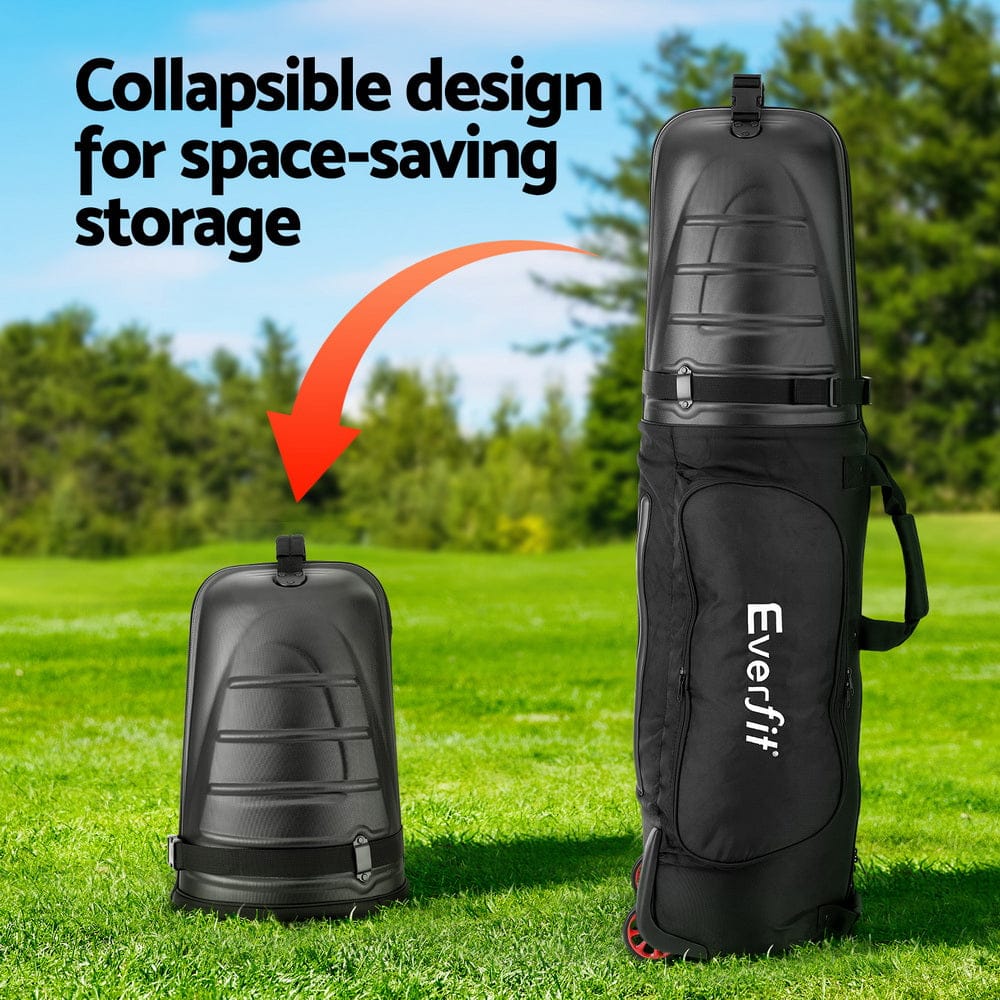 Everfit Sports & Fitness > Golf > Golf Accessories Everfit Golf Travel Bags for Airlines with Wheels Golf Clubs Hard Case Foldable