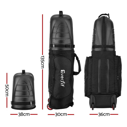 Everfit Sports & Fitness > Golf > Golf Accessories Everfit Golf Travel Bags for Airlines with Wheels Golf Clubs Hard Case Foldable