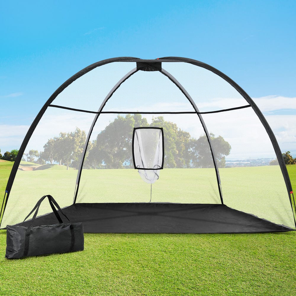 Everfit Sports & Fitness > Golf > Golf Training Aids Everfit 3.5m Golf Practice Net Portable Training Aid Driving Target Tent Black