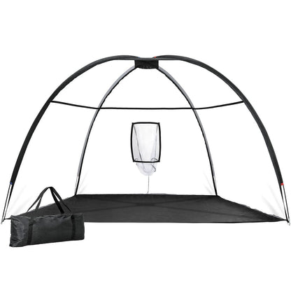Everfit Sports & Fitness > Golf > Golf Training Aids Everfit 3.5m Golf Practice Net Portable Training Aid Driving Target Tent Black