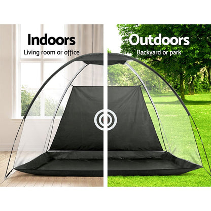 Everfit Sports & Fitness > Golf > Golf Training Aids Everfit 3M Golf Practice Net Portable Training Aid Driving Target Tent Black