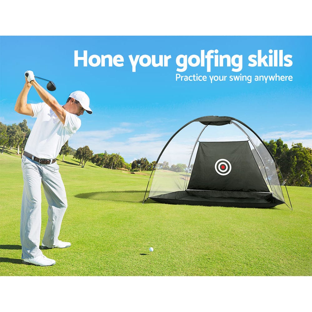 Everfit Sports & Fitness > Golf > Golf Training Aids Everfit 3M Golf Practice Net Portable Training Aid Driving Target Tent Black
