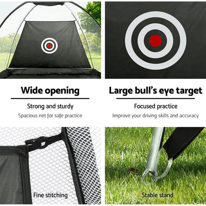 Everfit Sports & Fitness > Golf > Golf Training Aids Everfit 3M Golf Practice Net Portable Training Aid Driving Target Tent Black