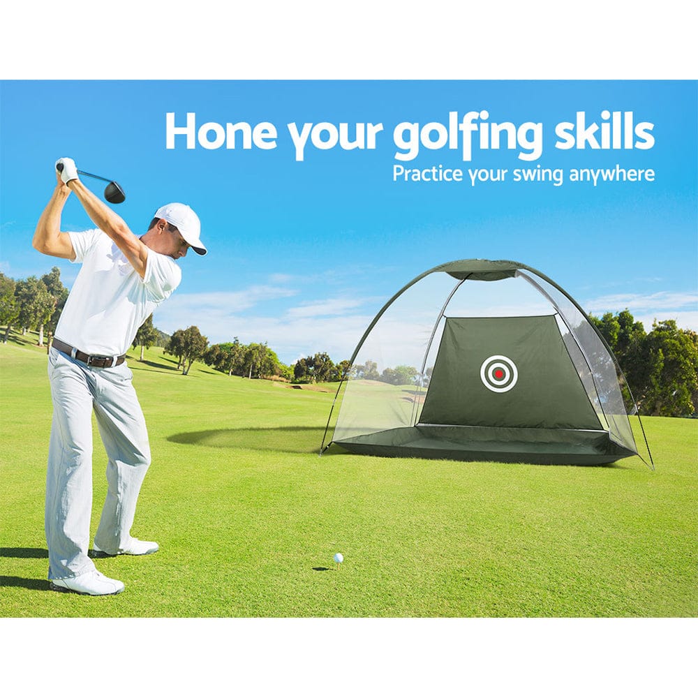 Everfit Sports & Fitness > Golf > Golf Training Aids Everfit 3M Golf Practice Net Portable Training Aid Driving Target Tent Green