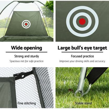Everfit Sports & Fitness > Golf > Golf Training Aids Everfit 3M Golf Practice Net Portable Training Aid Driving Target Tent Green