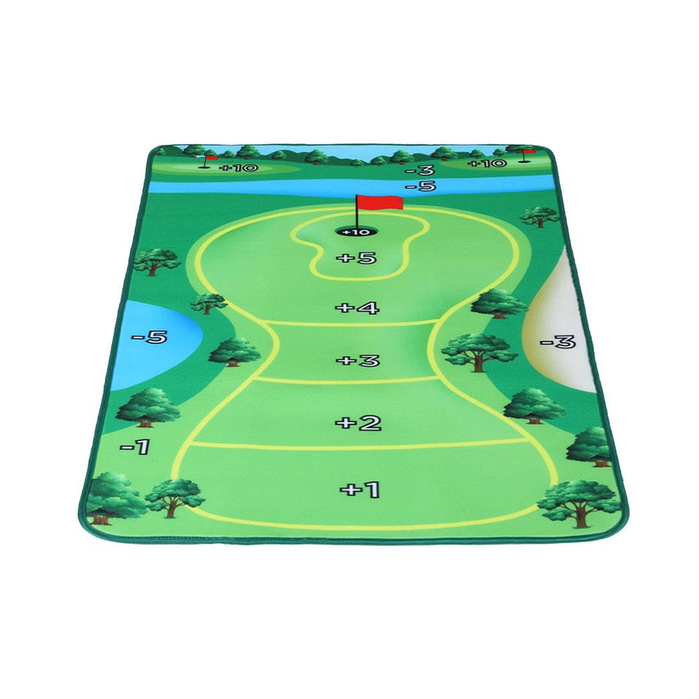 Everfit Sports & Fitness > Golf > Golf Training Aids Everfit Golf Chipping Game Mat Indoor Outdoor PracticeÂ Training Aid Set