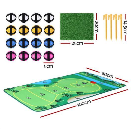 Everfit Sports & Fitness > Golf > Golf Training Aids Everfit Golf Chipping Game Mat Indoor Outdoor PracticeÂ Training Aid Set